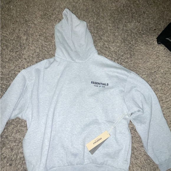 Fear of God Essentials Light Gray Hoodie